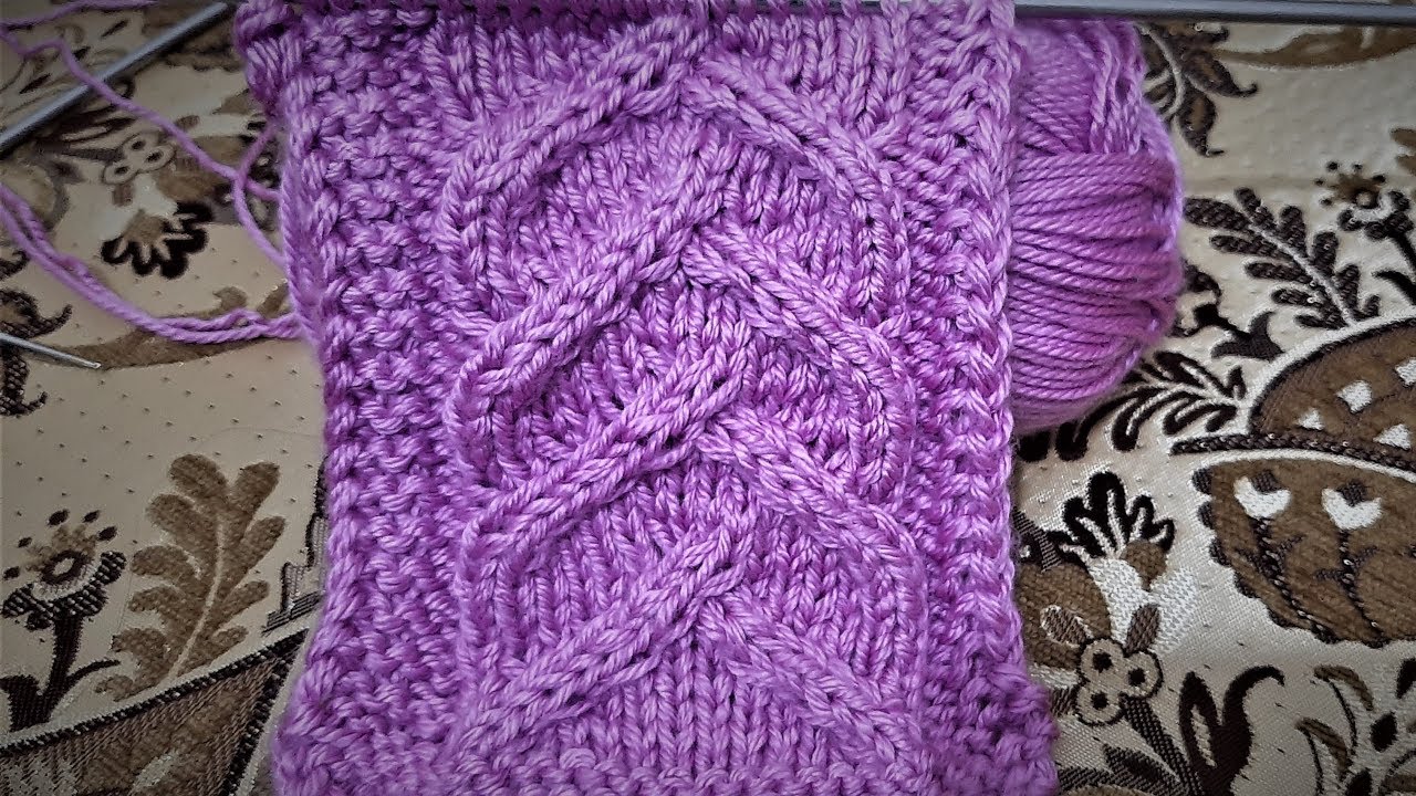 ضفيرة شكل قرون الغزال تريكو سنارتين-  knitting pattern