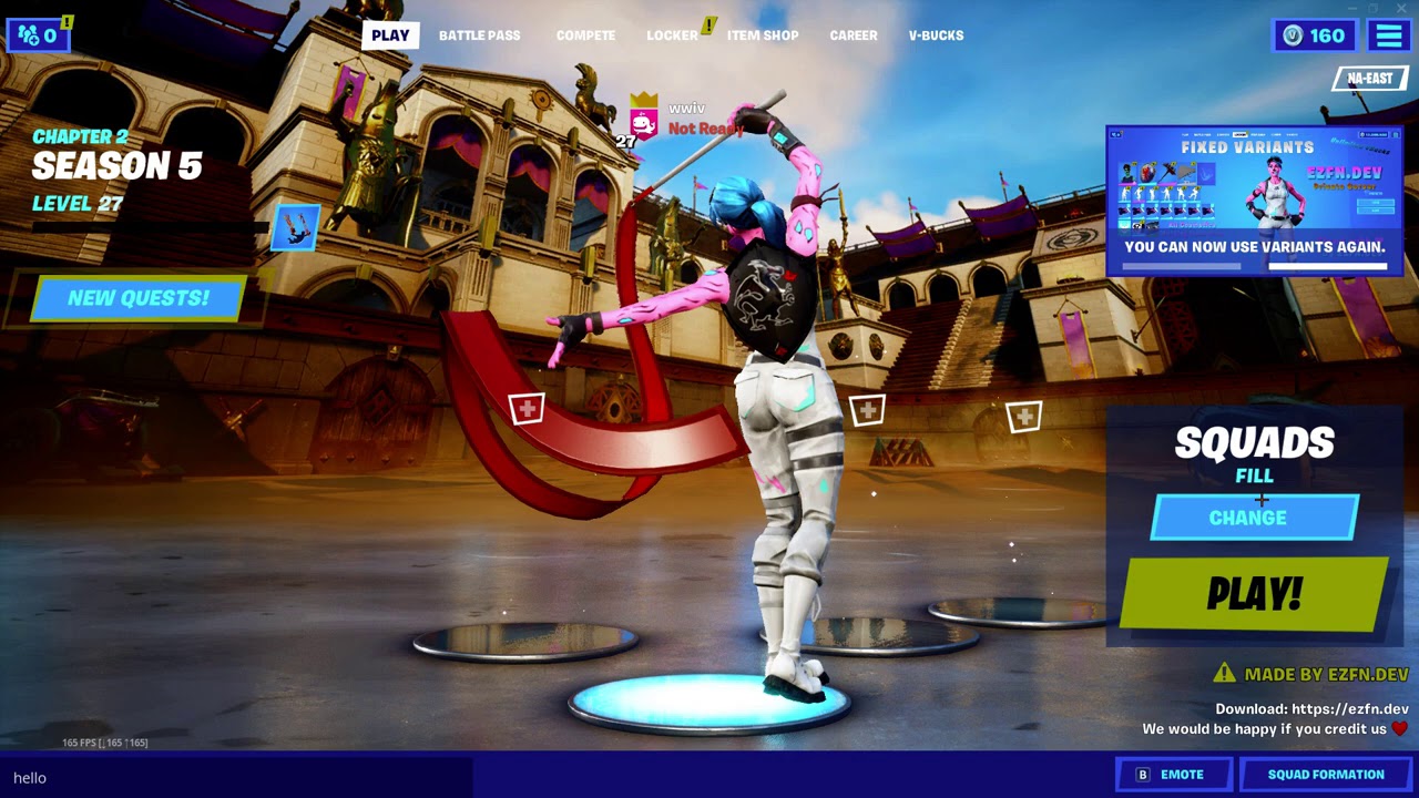 Pink ghoul dancing in lobby for Tiktoks! Part 2