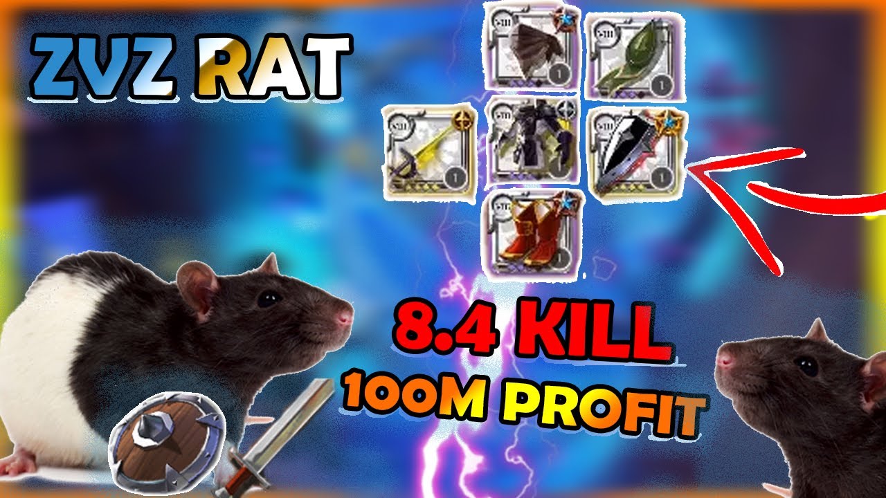 🐀ZvZ Rat 8.4 KILL🐀 | Mammoth Giveaway | 🐀100m+ Insane Profit | Albion Online🐀