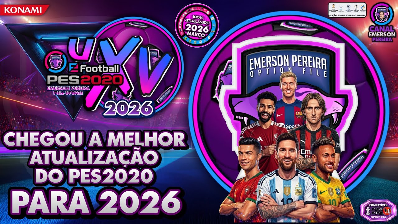 PES2020- TRAILER DO NOVO OF FVXV-TEMPORADA 2026 COMPLETA-NOVOS TIMES LIBERTADORES E LIGA URUGUAIA