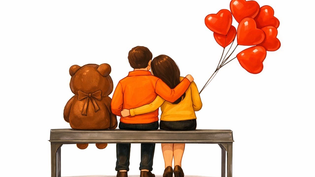 Valentine Day Special Love Drawing / Romantic Couple drawing / 14 Feburary drawing 