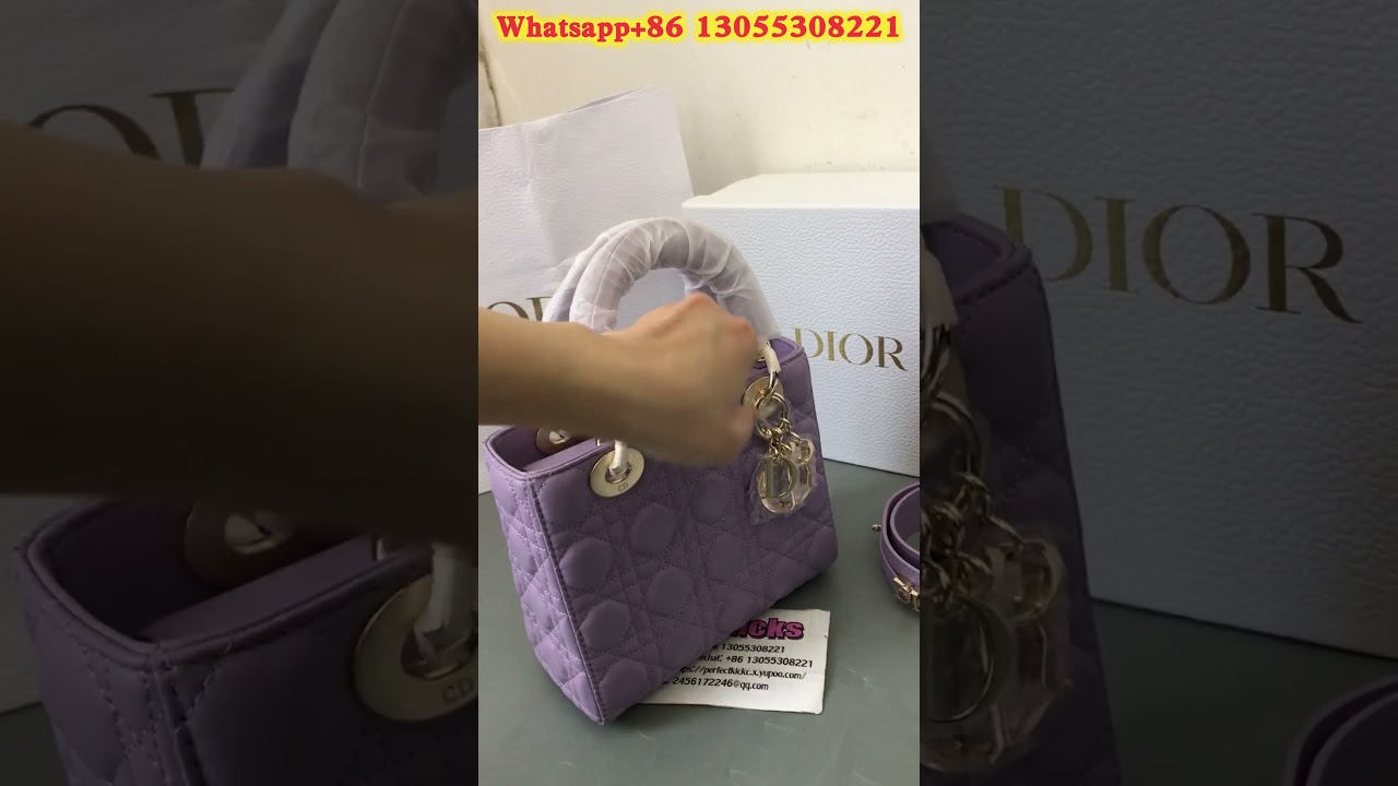 Dior Small Lady Dior My ABCDior Bag Lilac Cannage Lambskin from Supkicks 
