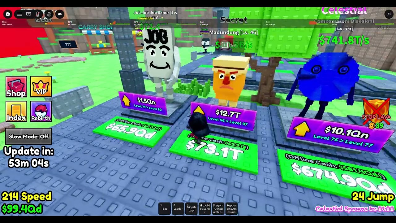 Roblox, Ninjabilan23 playing #roblox #stealabrainrot #rivals #danish