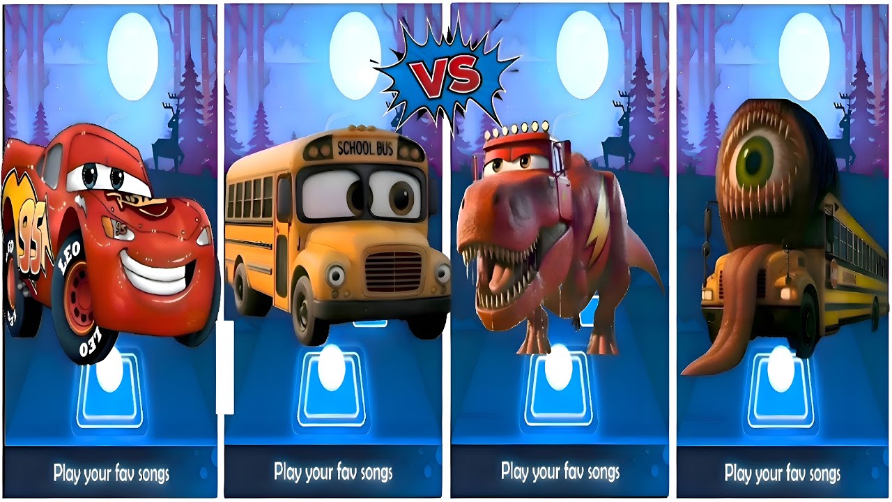 Monster Bus vs Dino Lightning! ⚡🦖🚍