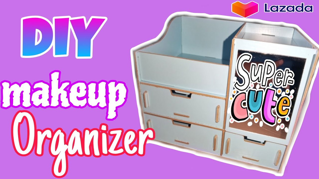 Wooden DIY Makeup Organizer from Lazada