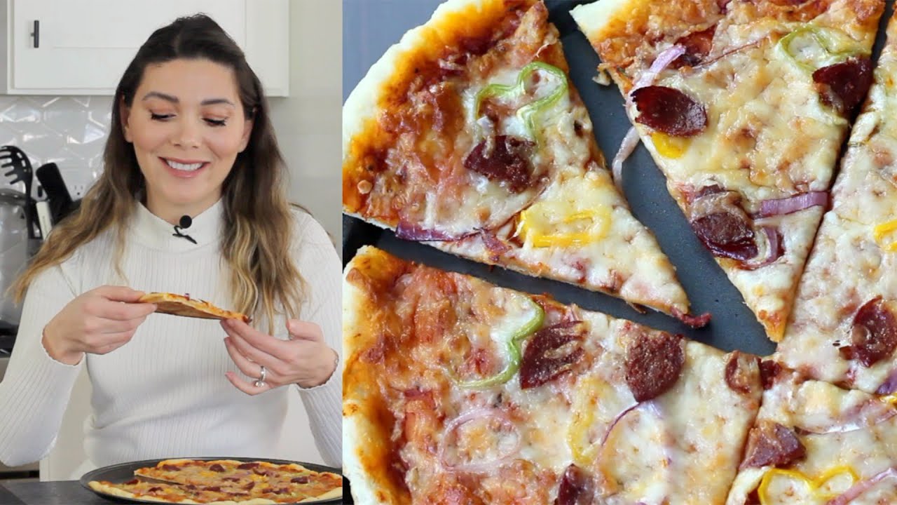MAYASIZ HAMURDAN PİZZA Nasıl Yapılır? | Pratik Pizza Tarifi | Canan Kurban