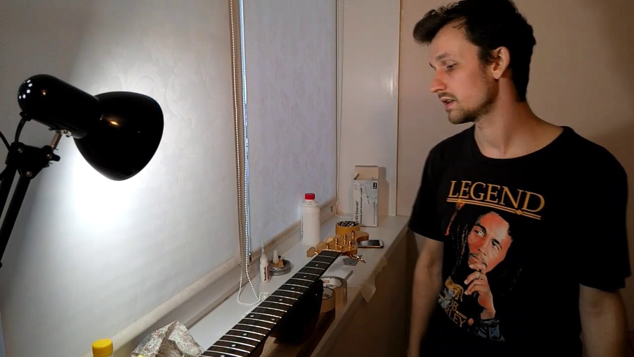 Шлифовка Ладов на Бас-гитаре Moon.