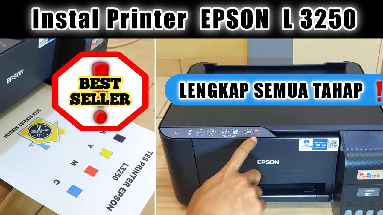 LENGKAP ❗️ CARA INSTAL PRINTER EPSON L3250 New Eco Tank WIFI
