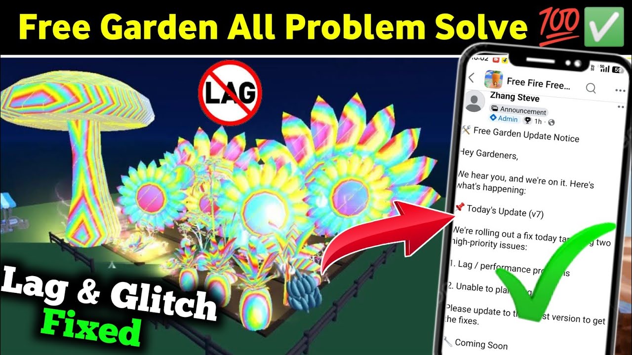 Free Garden 🌈 Sunflower / Tree Not Showing 😭| Free Garden New Glitch today 🤯 | Free Garden Bug Fixed