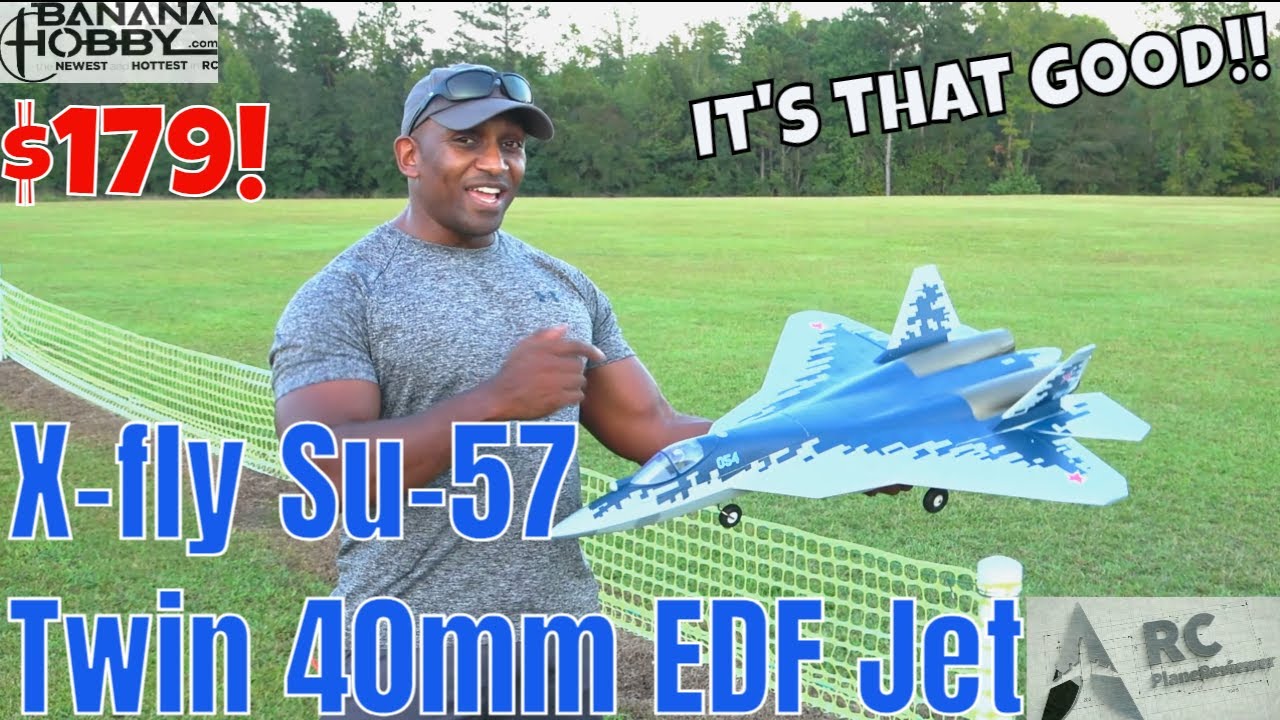 Невероятная цена! 179 долларов за реактивный самолёт X-fly Su-57 Felon Twin 40mm EDF.