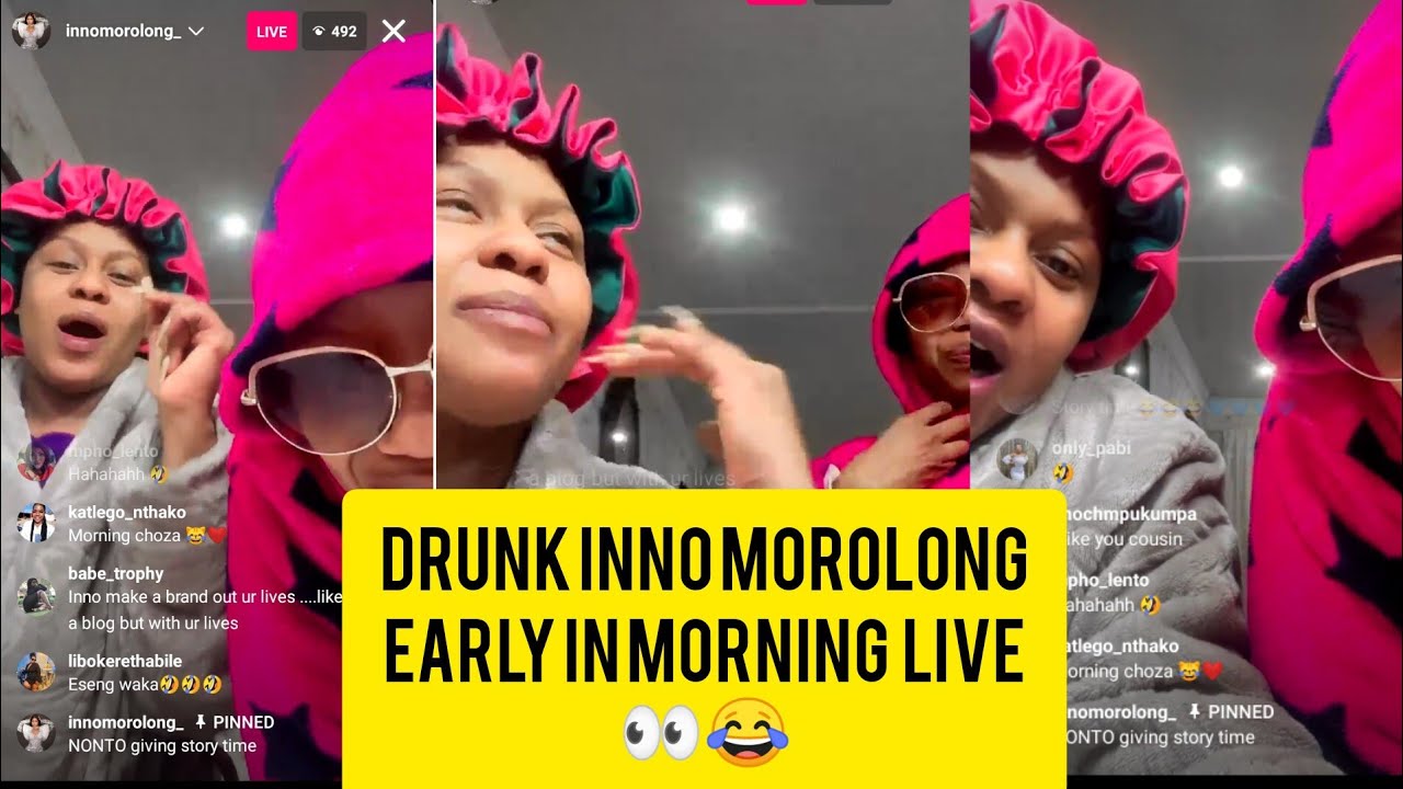 inno Morolong today Instagram live early in the morning baby girl harobala 😱😂😂/southafrican YouTuber