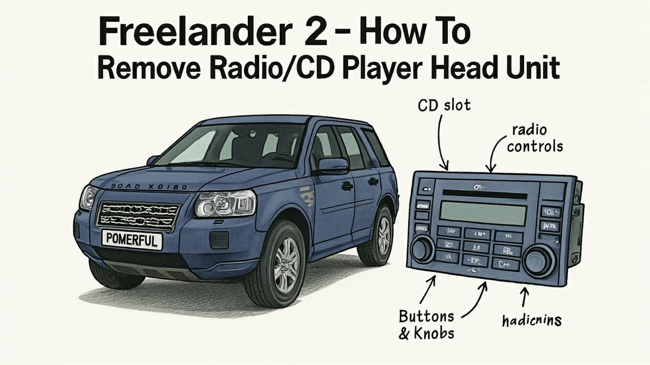 Как снять экран навигации Land Rover Freelander 2 / радио / CD-плеер LR2
