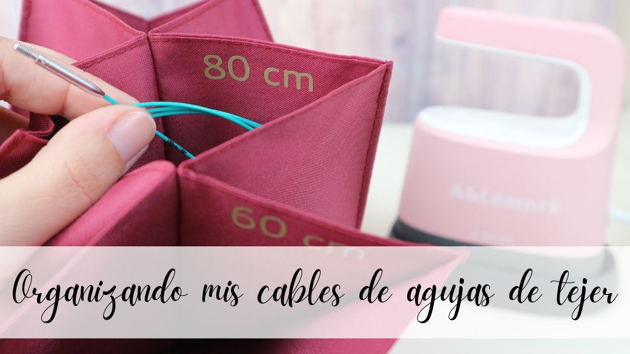 Organizando mis cables para agujas circulares con mini prensa de calor de Ablemark