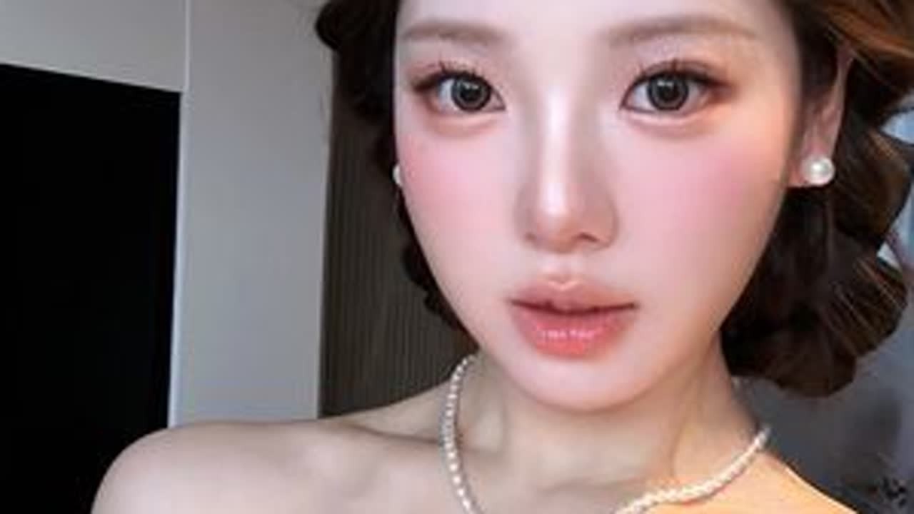 珠圆玉润妆！灵气丰润美～🫧妆+发型6min跟练！快来学～#妆容分享 #过年妆容 #新手化妆 #新手妆教 #伪素颜