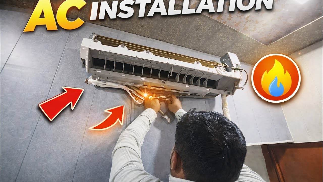#voltash ac installation mhehdipur balaji #actechnician #tecnician #babluacwala