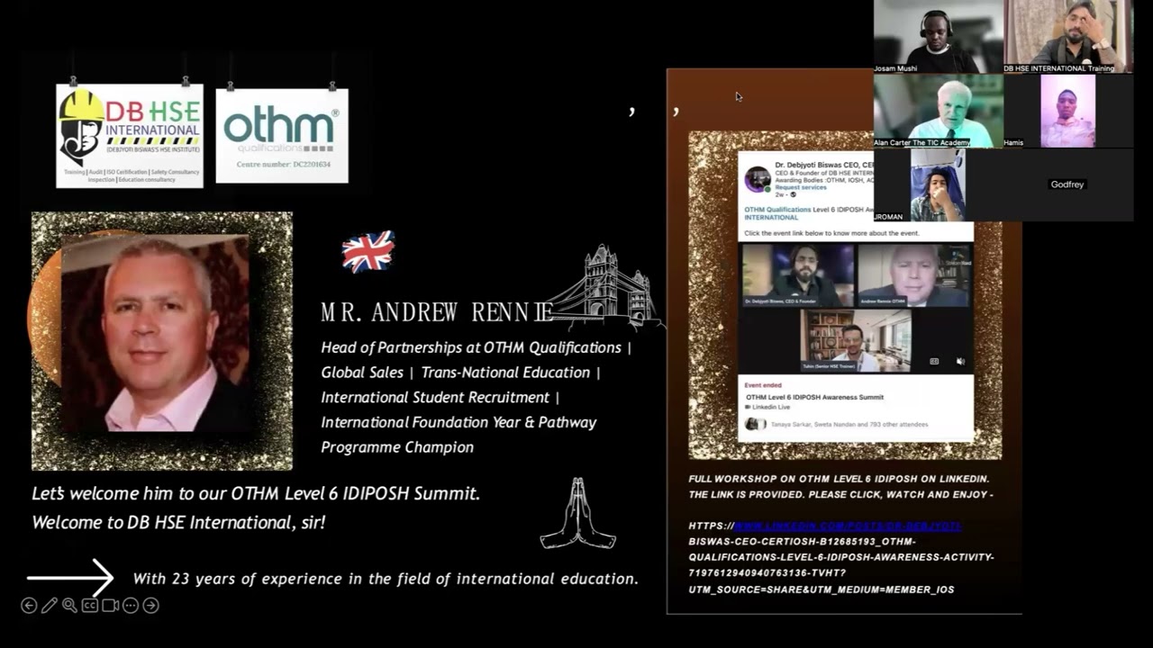 OTHM Level 6 International Diploma in Occupational Health and Safety Master Class (For Tanzanians)