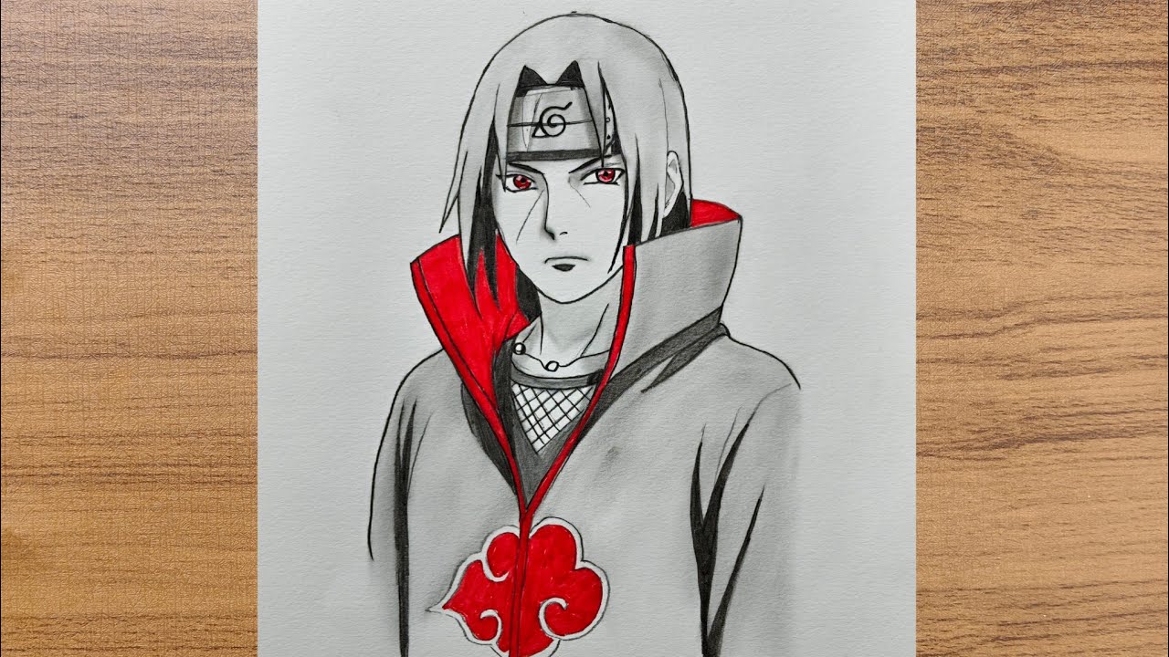 How to Draw Itachi Uchiha Step by Step | Naruto Anime Pencil Sketch Tutorial 