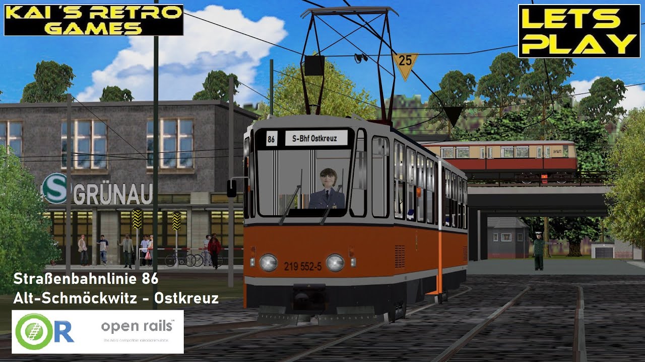 Open Rails - Tatra KT4D / Alt-Schmöckwitz - Ostkreuz