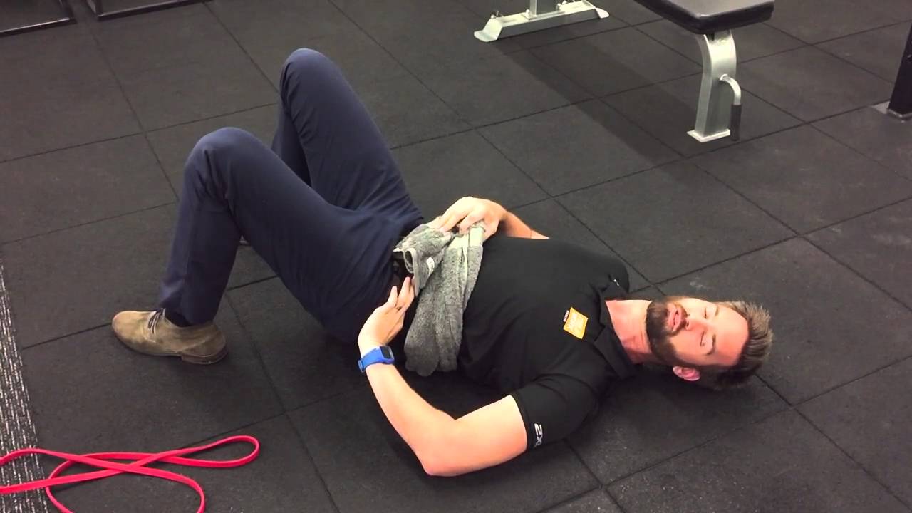 Breathing Basics - Diaphragmatic Breathing with a towel