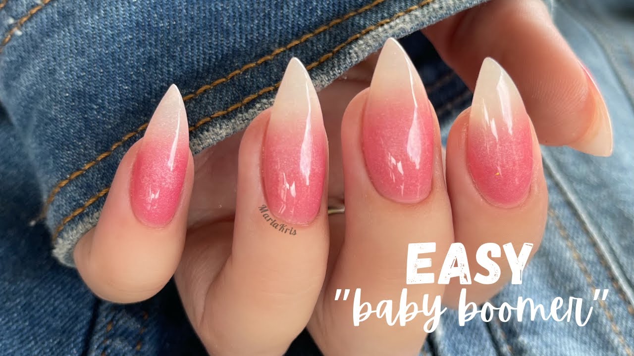 EASIEST and FASTEST Baby Boomer dip powder nails EVER