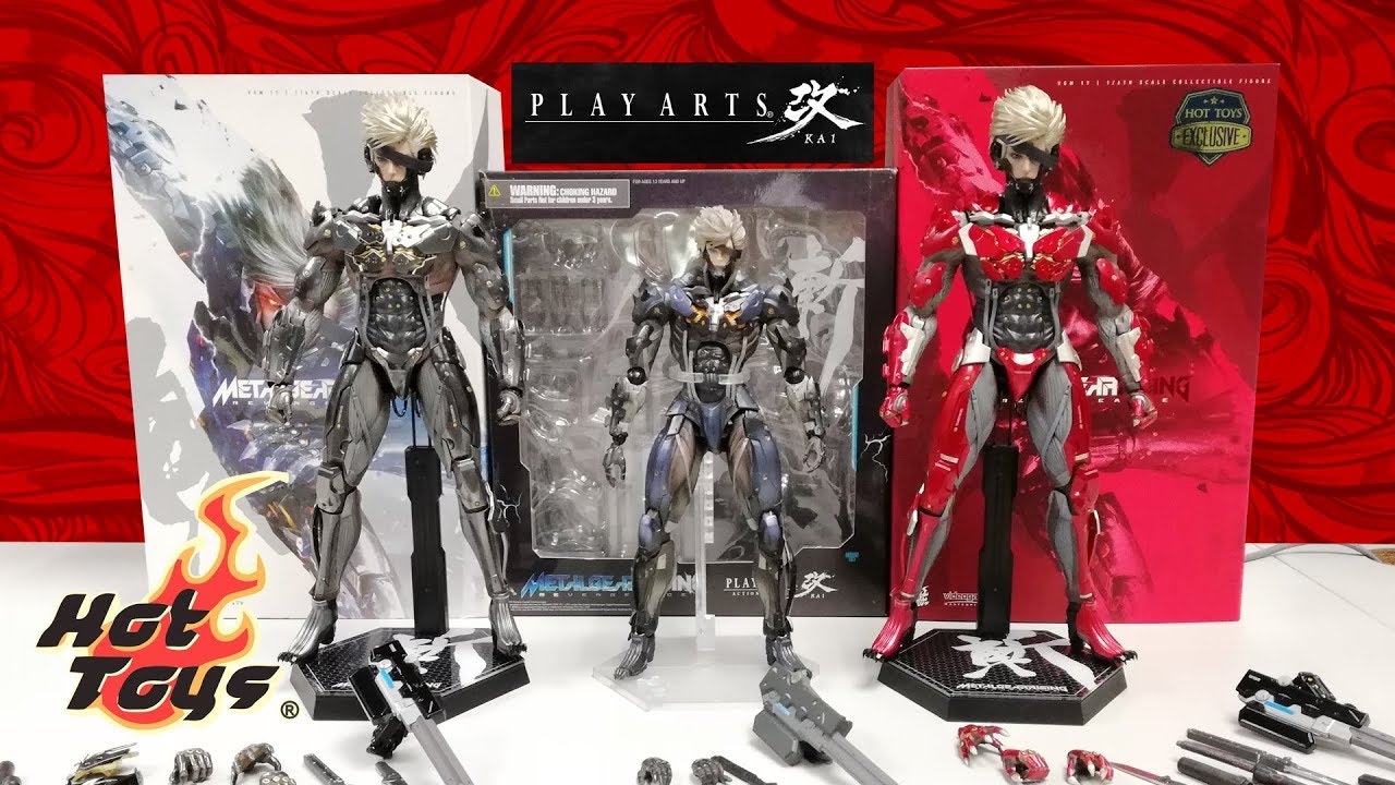 HOT TOYS RAIDEN (REGULAR & INFERNO ARMOR) COMPARISON + PLAY ARTS KAI RAIDEN