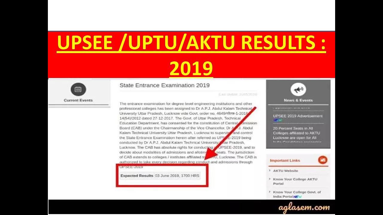 UPSEE/ AKTU/ UPTU RESULTS 2019 ALL INFORMATION | UPSEE RESULTS DECLARED 2019