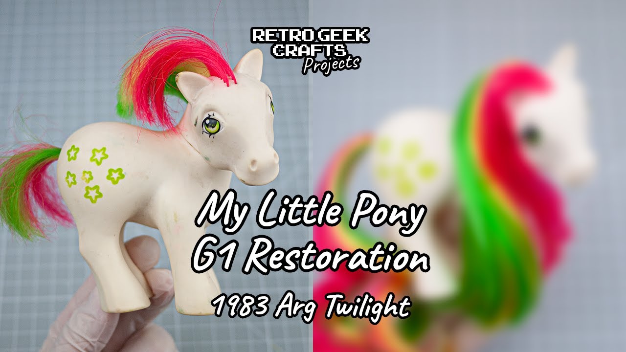 My Little Pony G1 Restoration: Twilight (Arg Starflower) Vintage Hasbro Toy 1983 Reroot Eye Repair