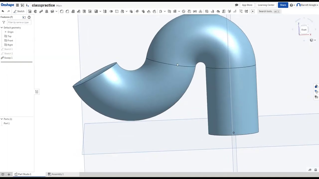 SWEEP TOOL - ONSHAPE