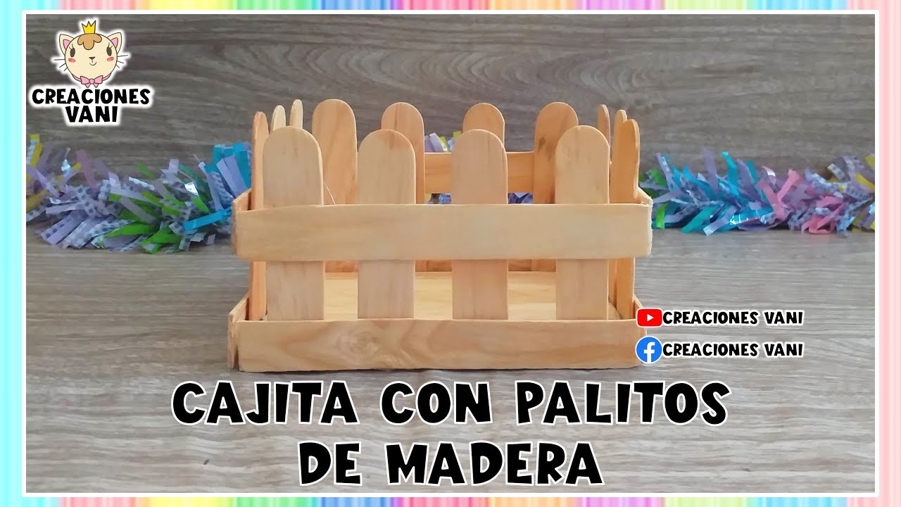 Como hacer una Cajita con palitos de Madera