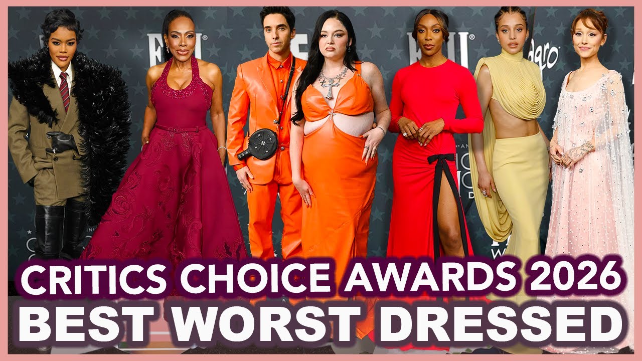 Best Worst Dressed Critics Choice Awards 2026 | Ariana Grande Megan Stalter Danielle Brooks Teyana