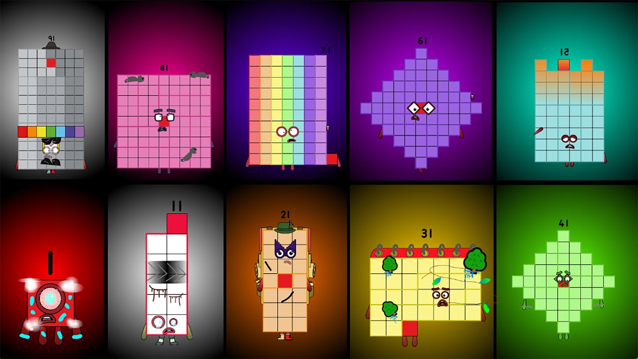 My Version Of Phobiablocks band (1-91) But plus 10 units | Cool Song Sounds!