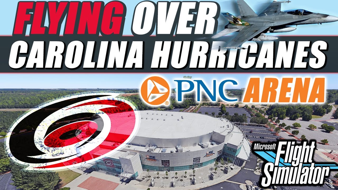 Flying Over Carolina Hurricanes PNC Arena in Flight Sim