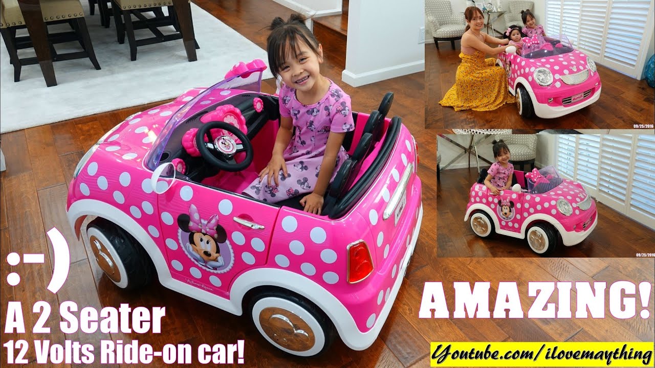 Disney Minnie Mouse Battery Operated 12 Volts Ride-On Car Walk-Around with Maya