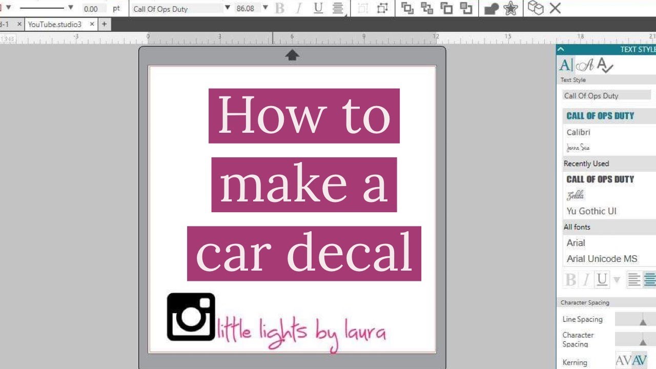 SILHOUETTE STUDIO: CAR DECAL- ORACAL 651