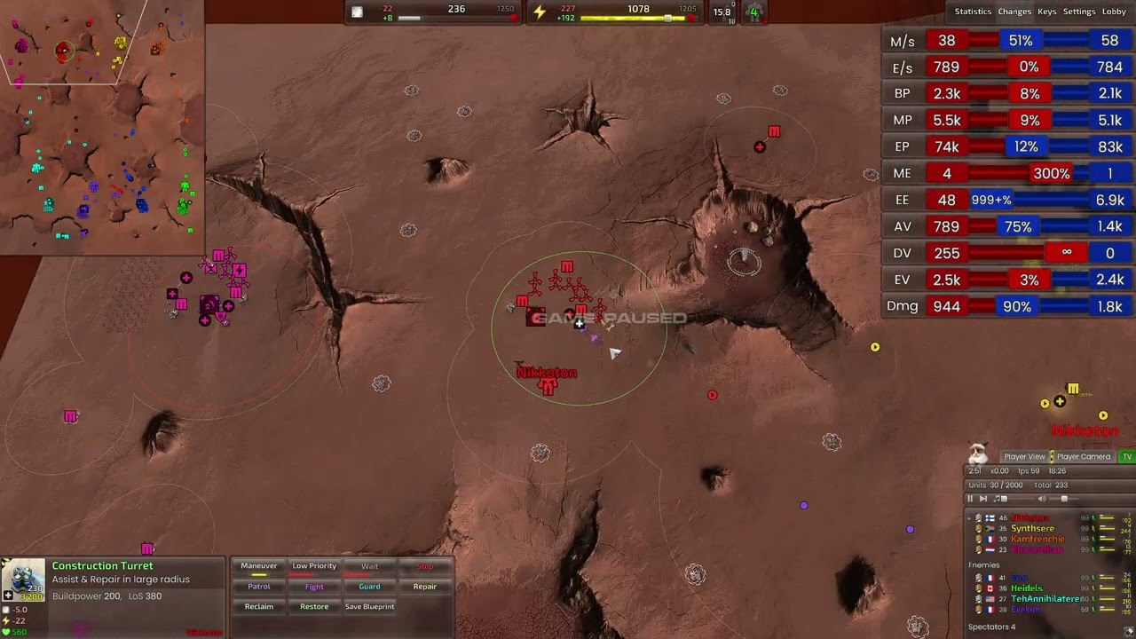 What I learned that put me over 30 OS - Beyond All Reason - Replay analysis