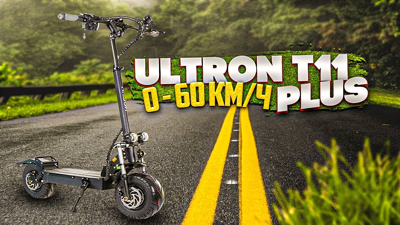 Электросамокат Ultron T11 plus, замер разгона 0-60 км\ч по Dragy