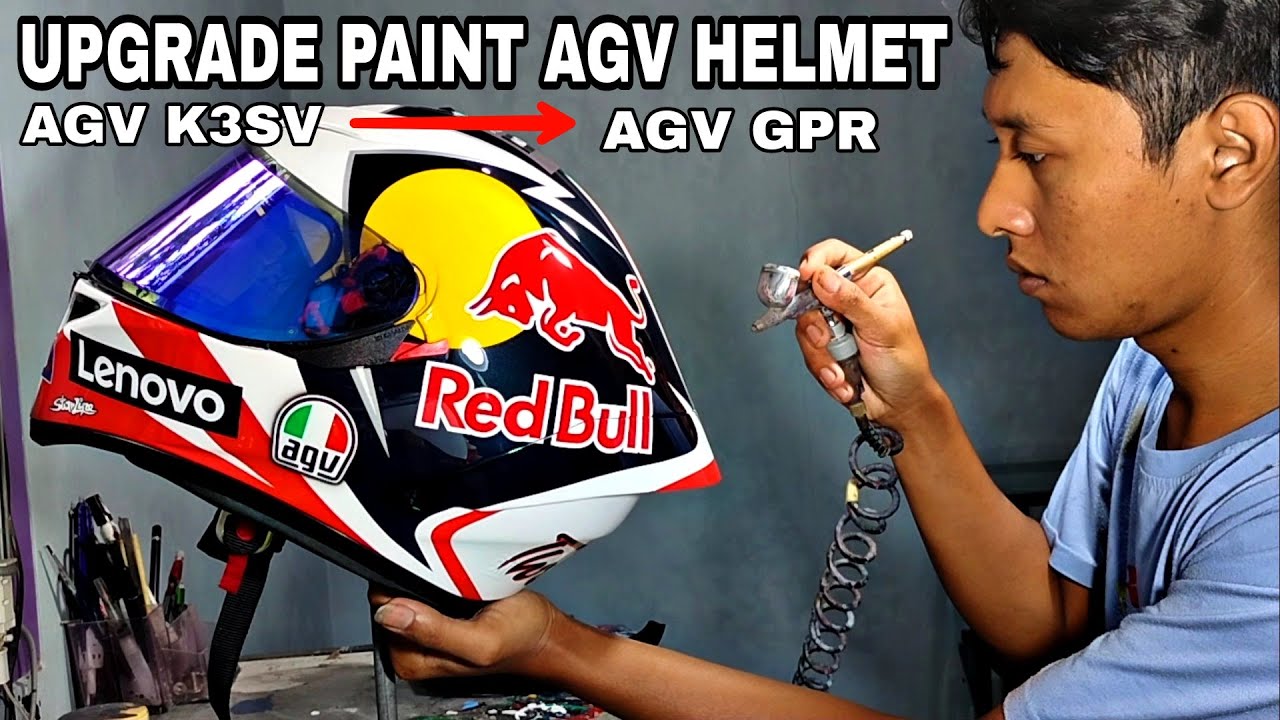 I turned the agv K3SV helmet into agv GPR ,then painted with a rare motive