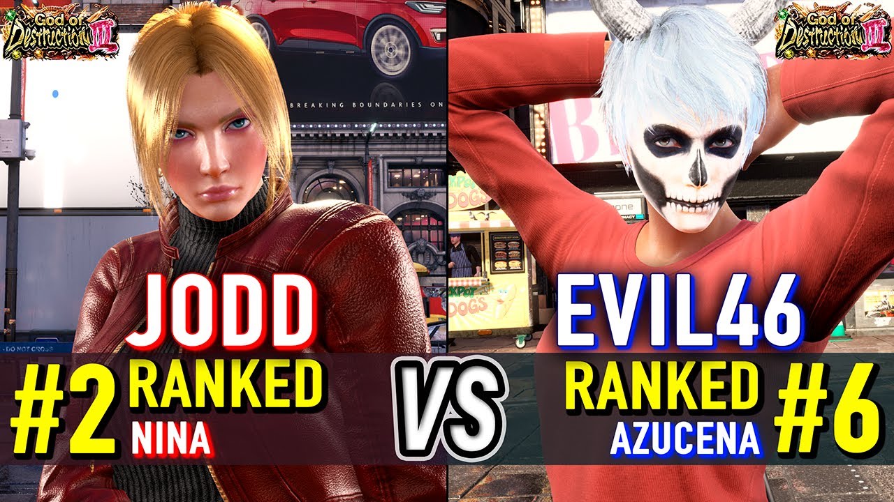 T8 🔥 JODD (#2 Ranked Nina) vs EVIL46 (#6 Ranked Azucena) 🔥 Tekken 8 High Level Gameplay