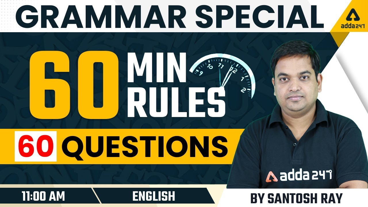 English Grammar Rules | Top 50 imporant  rules of English grammar| English by Santosh Ray