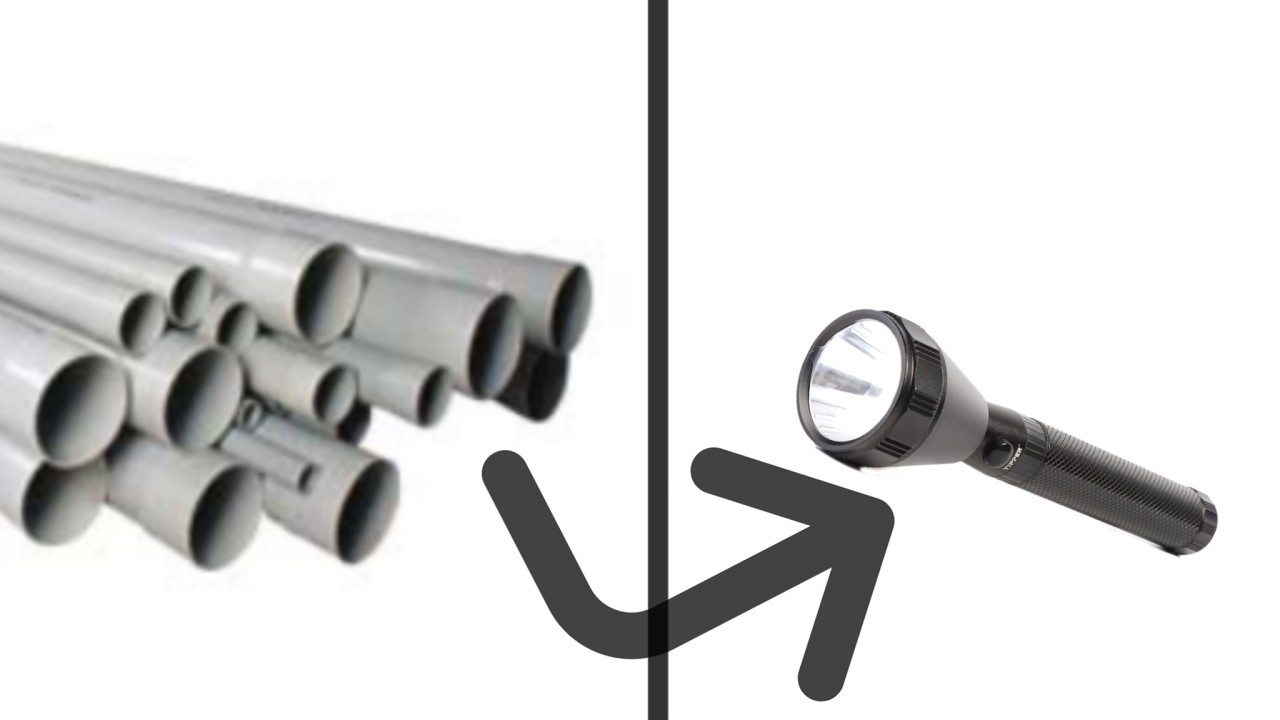 How to make rechargeable torch for pvc pipe