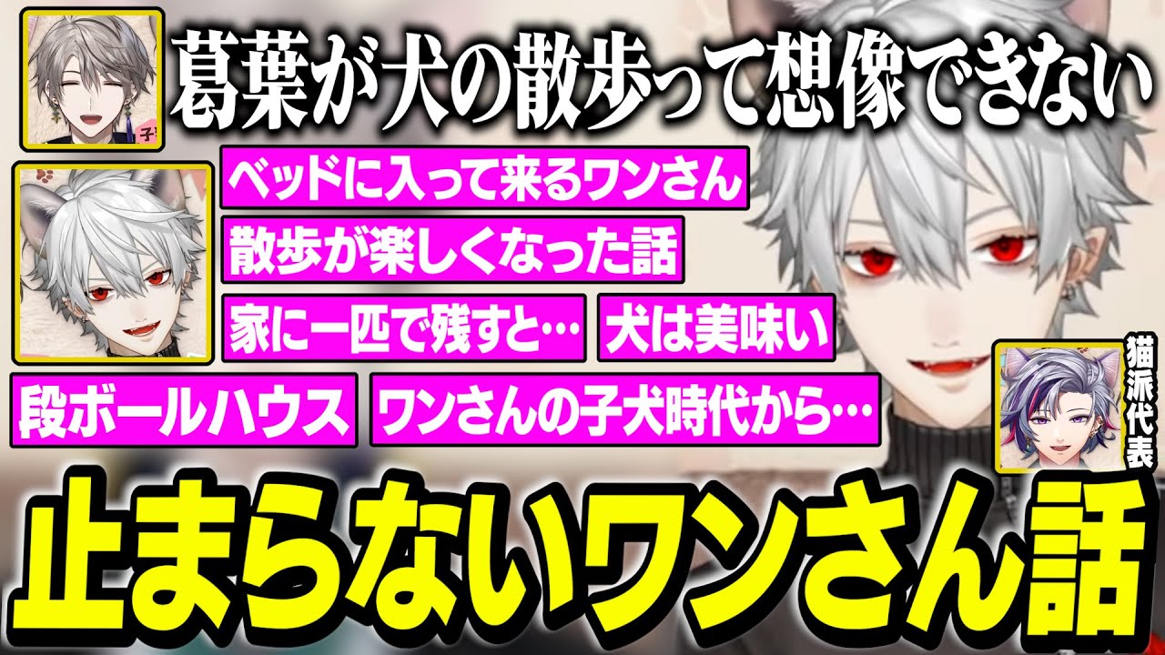 ワンさんエピソードトークが止まらない犬耳葛葉【にじさんじ/切り抜き/葛葉/不破湊/甲斐田晴】