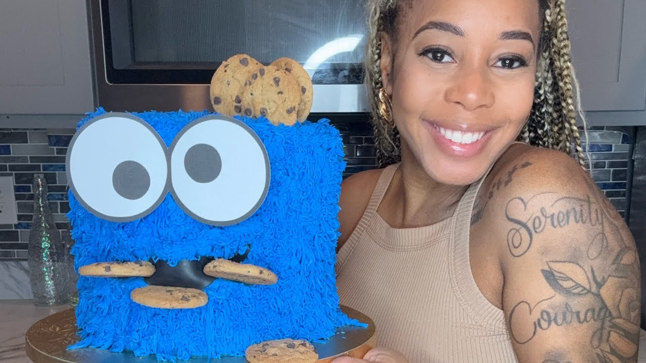 Decorate a Cookie Monster Cake | How to decorate a Cookie Monster cake