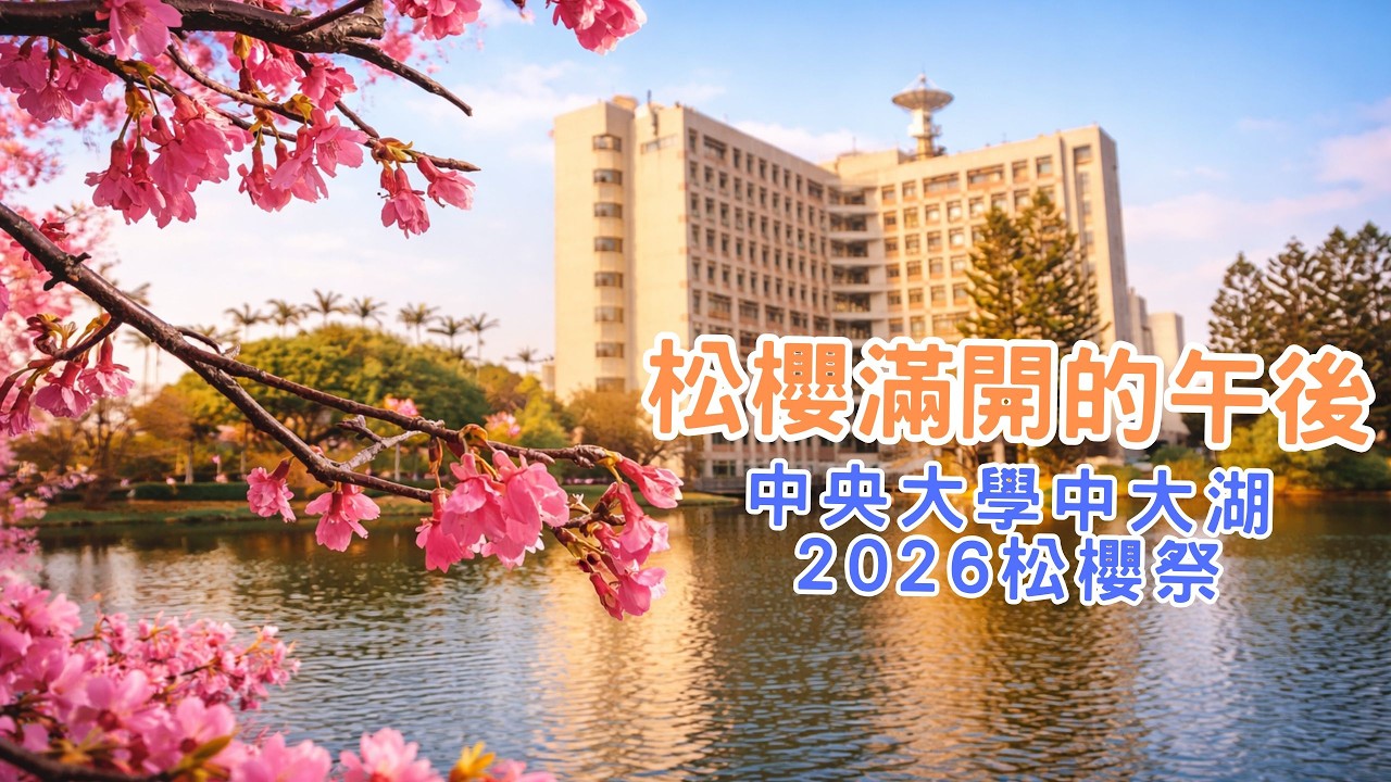 《松櫻滿開的午後｜中央大學中大湖・2026松櫻祭》