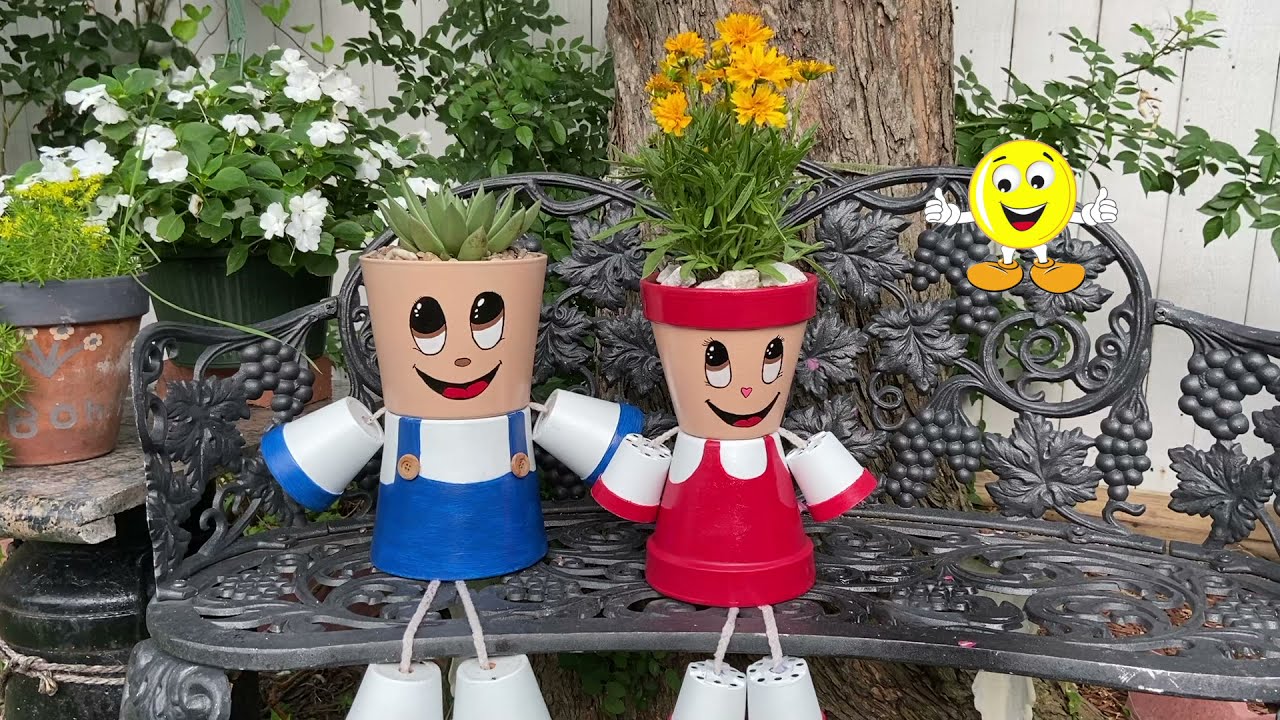 Cómo Hacer una Muñeca con Macetas 😊🪴🌺