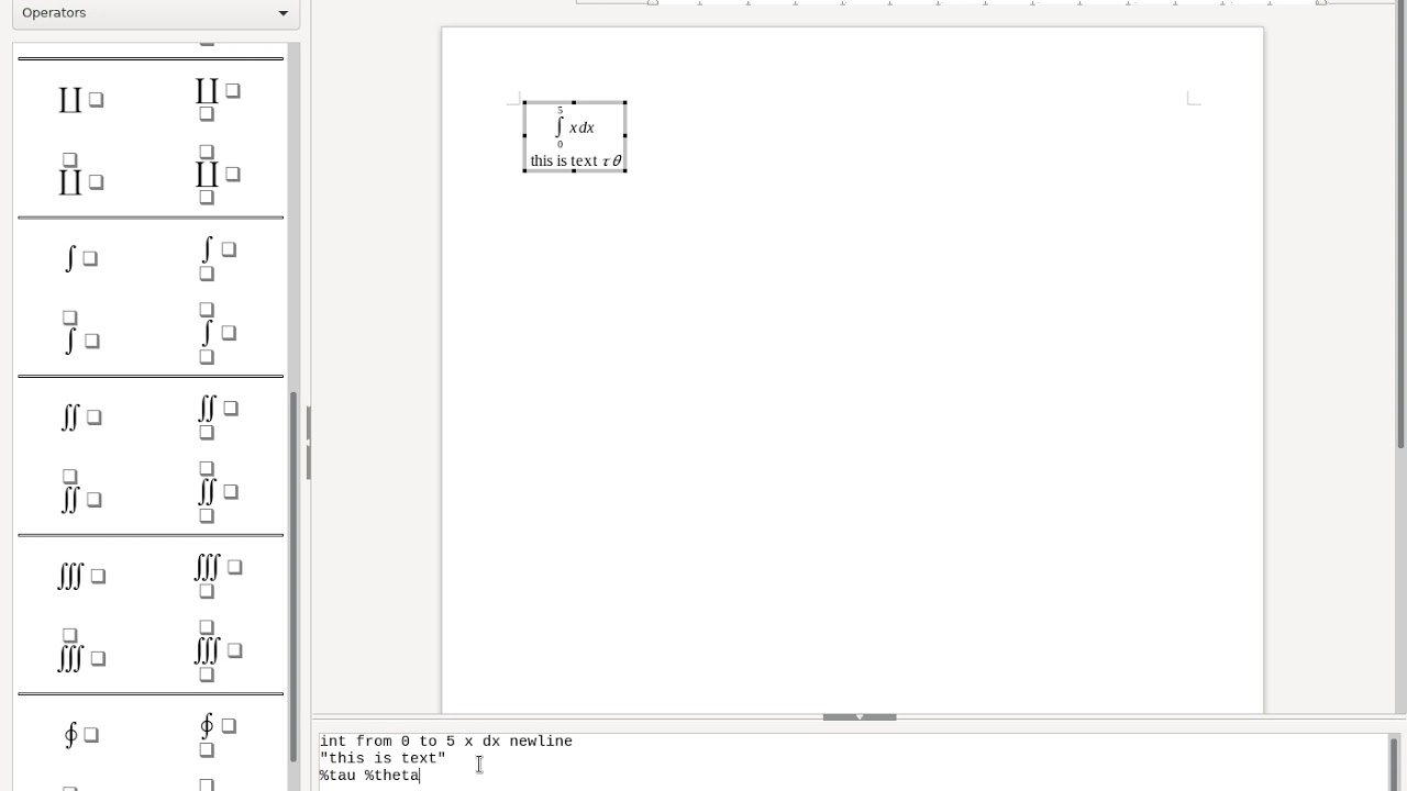 ECE 260 --- LibreOffice Equation Editor Demonstration