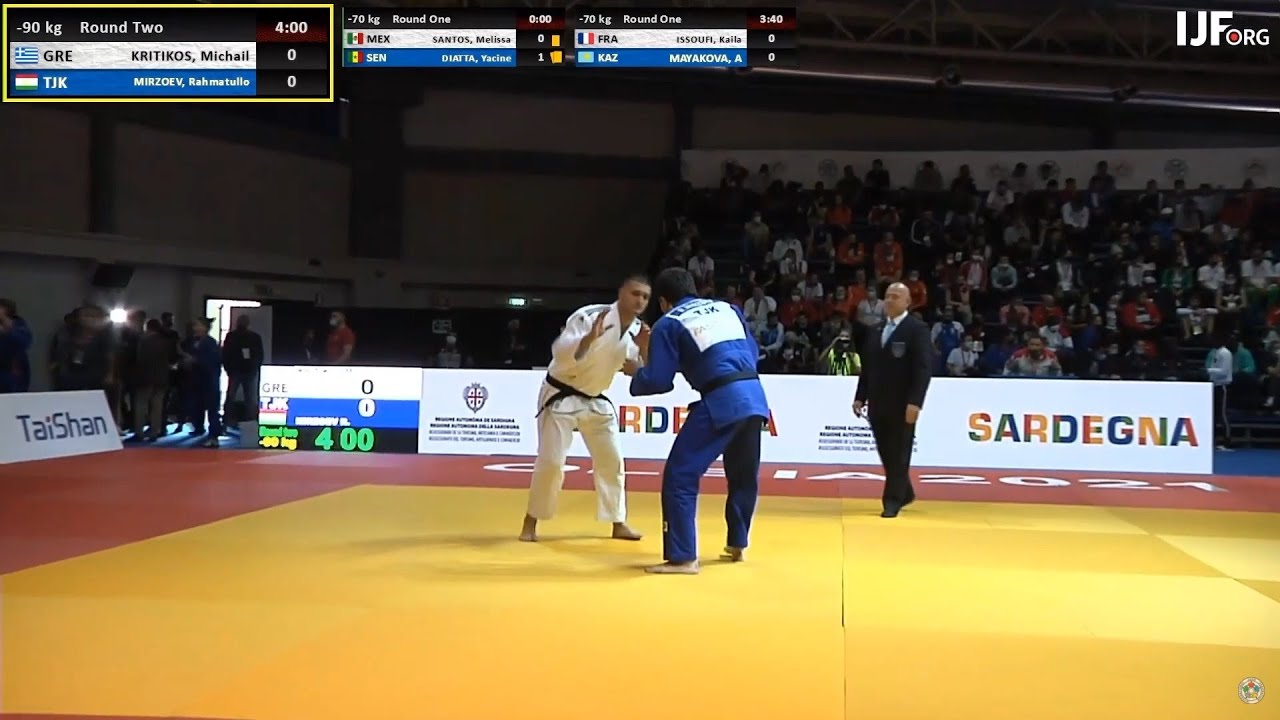 Михаил КРИТИКОС vs Раҳматулло МИРЗОЕВ, -90кг, Даври 2, Чемпионати ҷаҳон миёни ҷавонон 2021