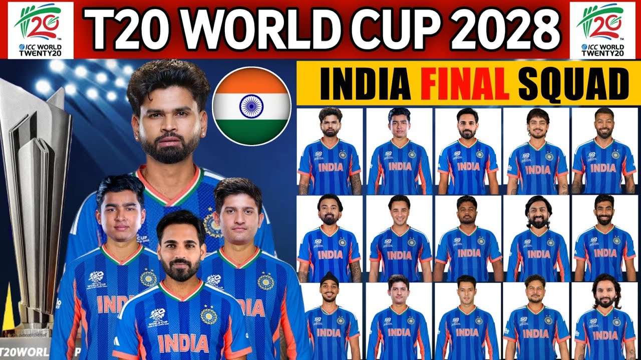 Чемпионат мира ICC T20 2028 | Окончательный состав сборной Индии | Состав сборной Индии из 15 чел...