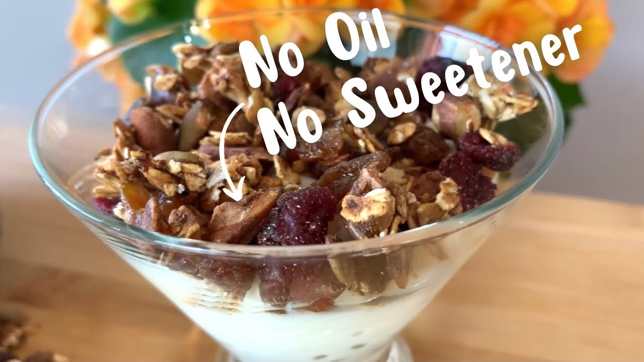 Super-Healthy and Crunchy Granola 💯 No Oil, No Sweetener, ONLY Natural Flavor❗️