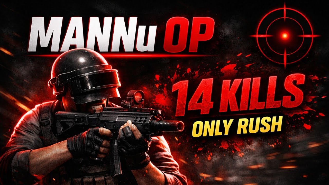 Full Rush Gameplay 💥 14 Kills | No Camp Only Fight 😈#bgmi #pubg #mannuop 