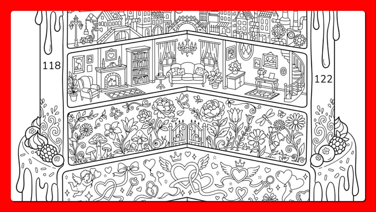 Happy 8th Birthday Cake Happy Color app #colorbynumber #coloringbook